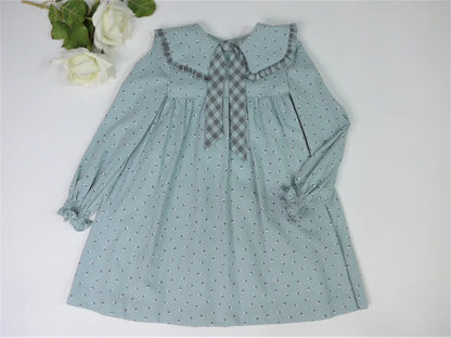 Vestido verde estampado bellotas - PARDALETS