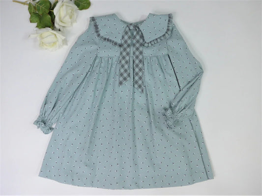 Vestido verde estampado bellotas - PARDALETS