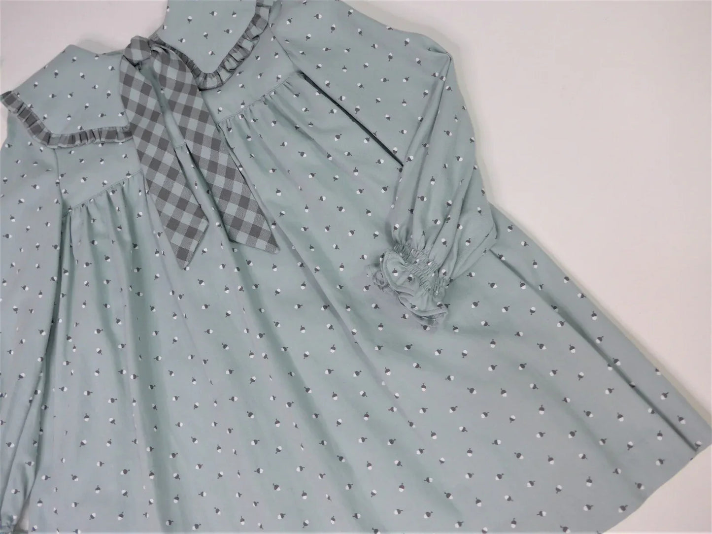 Vestido verde estampado bellotas - PARDALETS