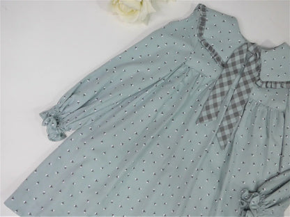 Vestido verde estampado bellotas - PARDALETS