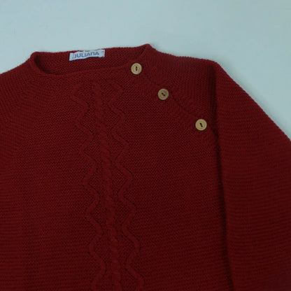 Jersey con adorno vertical ochos color rioja - PARDALETS