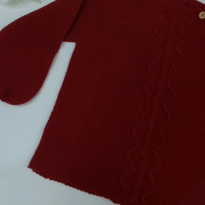 Jersey con adorno vertical ochos color rioja - PARDALETS
