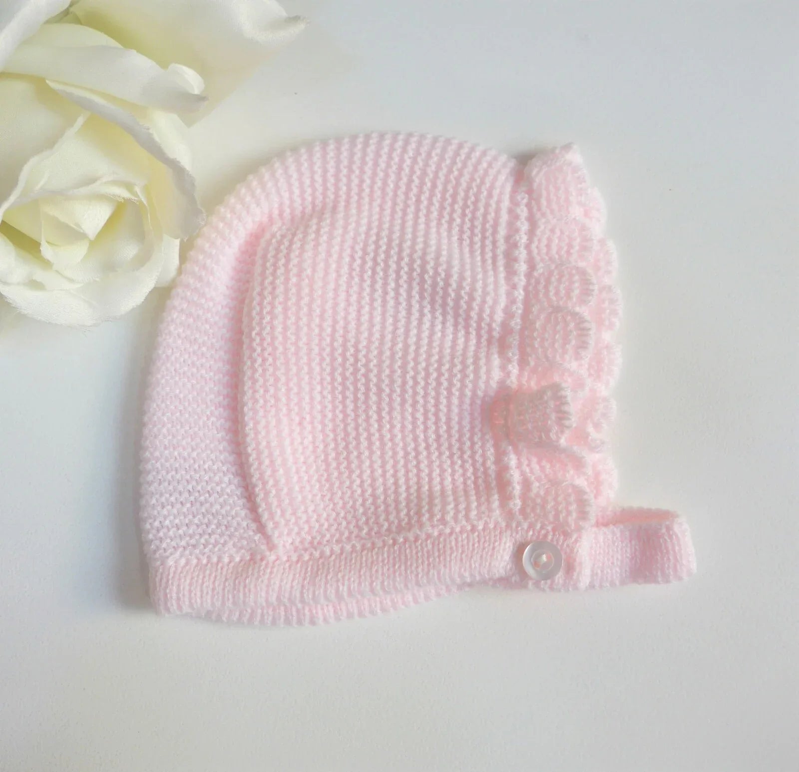 Capota lana color rosa bebe - PARDALETS