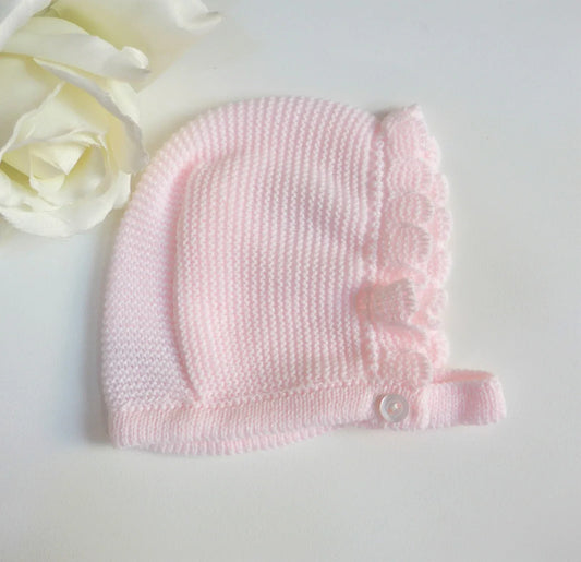 Capota lana color rosa bebe - PARDALETS