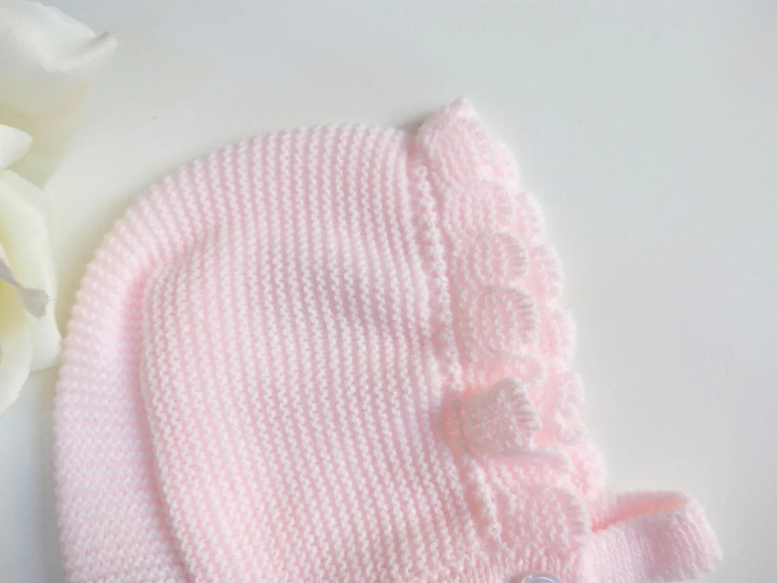 Capota lana color rosa bebe - PARDALETS