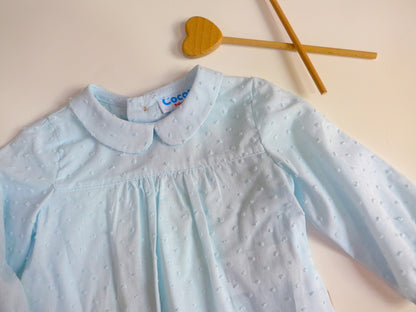 Camisa de plumeti azul