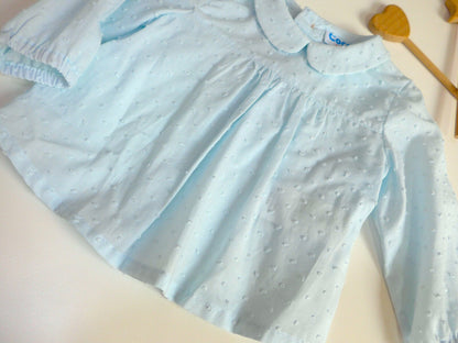 Camisa de plumeti azul