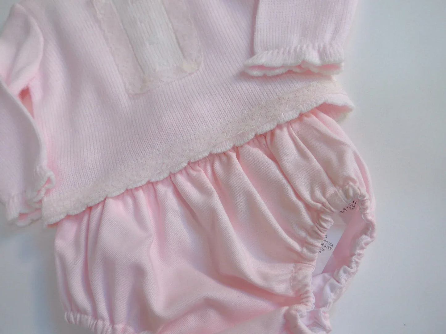 Conjunto jersey y braguita rosa con puntilla - PARDALETS