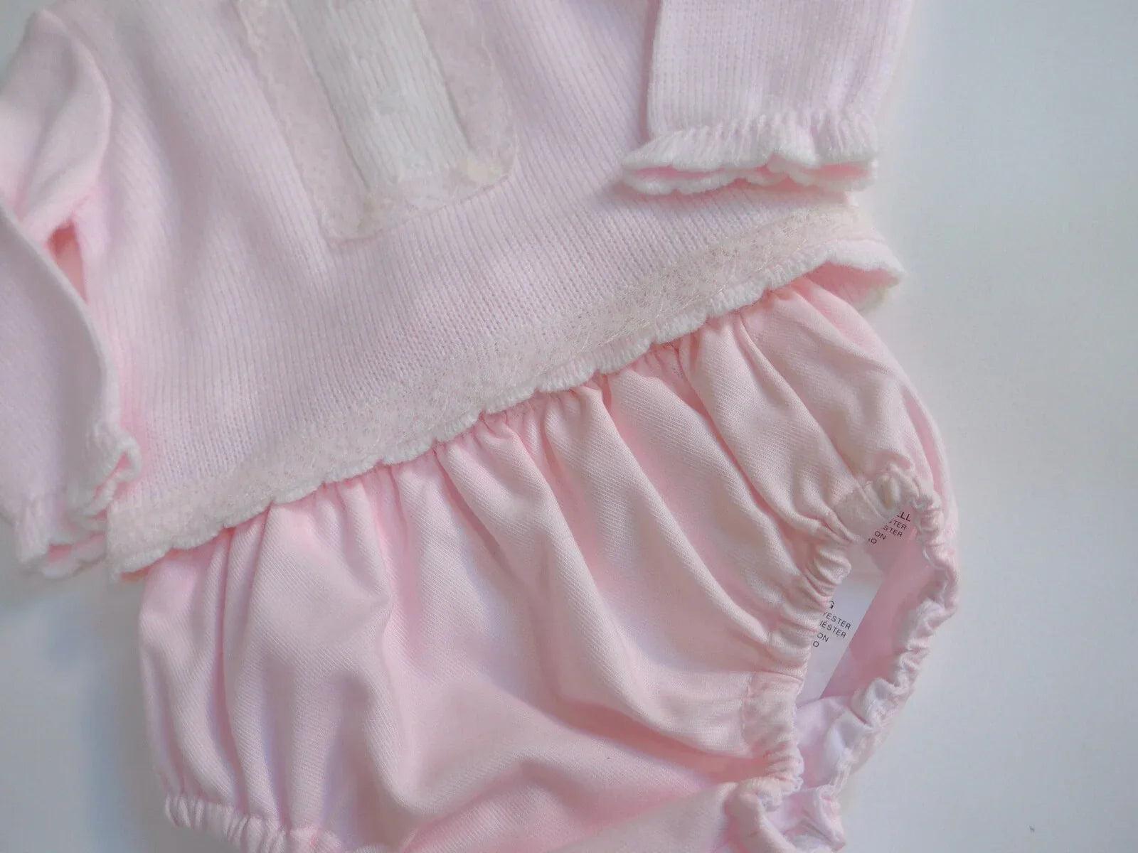 Conjunto jersey y braguita rosa con puntilla - PARDALETS