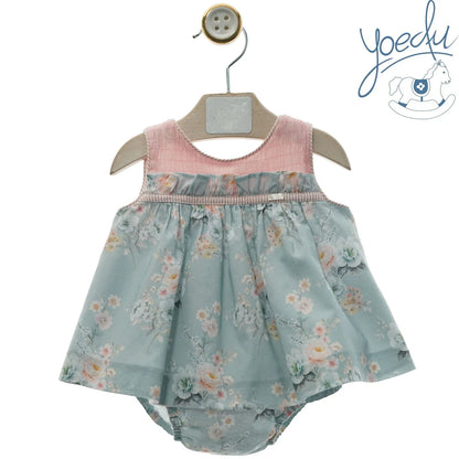 JESUSITO ESTAMPADO VERDE AGUA Y ROSA "CAMILA" - PARDALETS