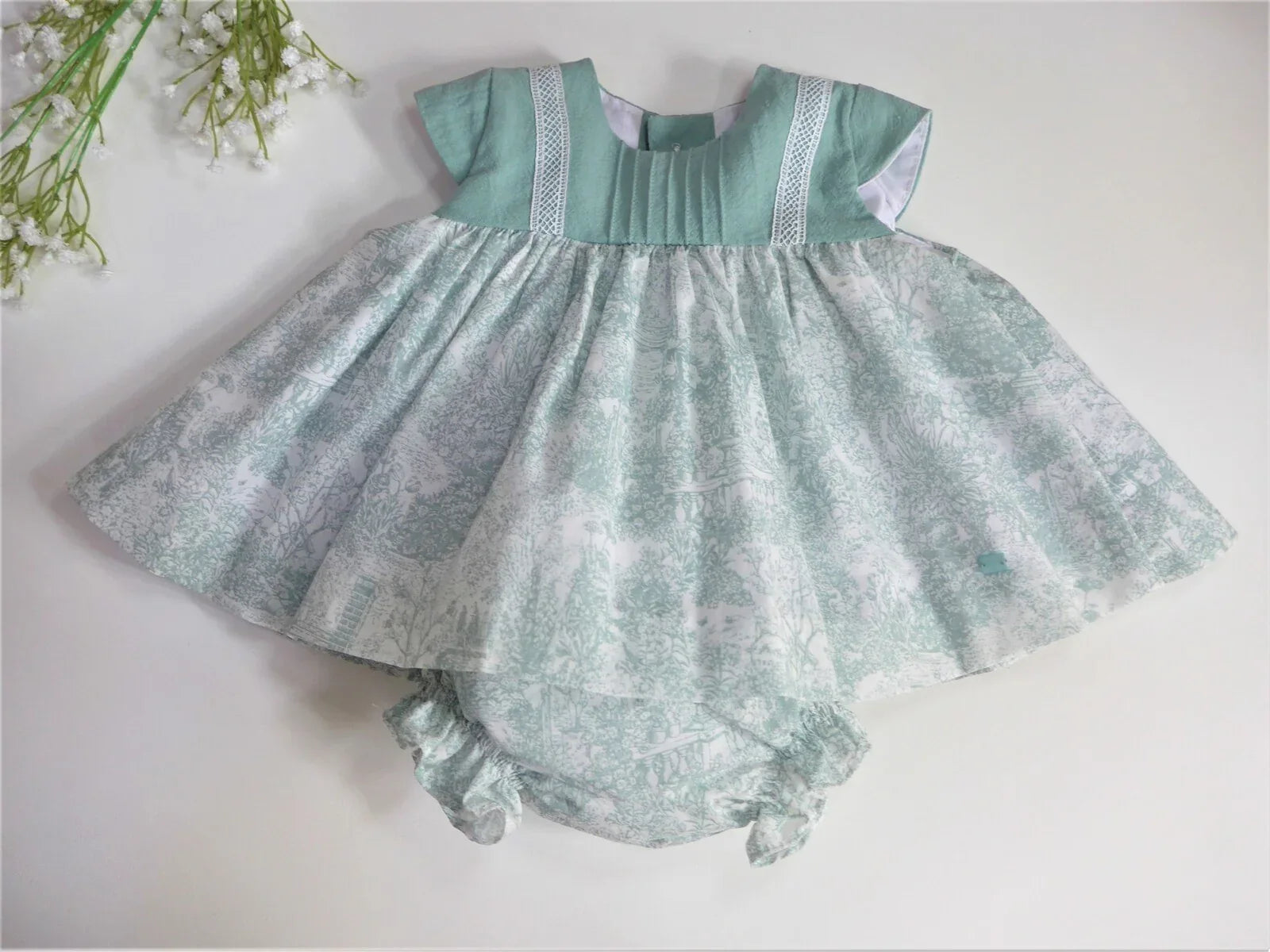 JESUSITO toile VERDE EMPOLVADO "EVELYN" - PARDALETS