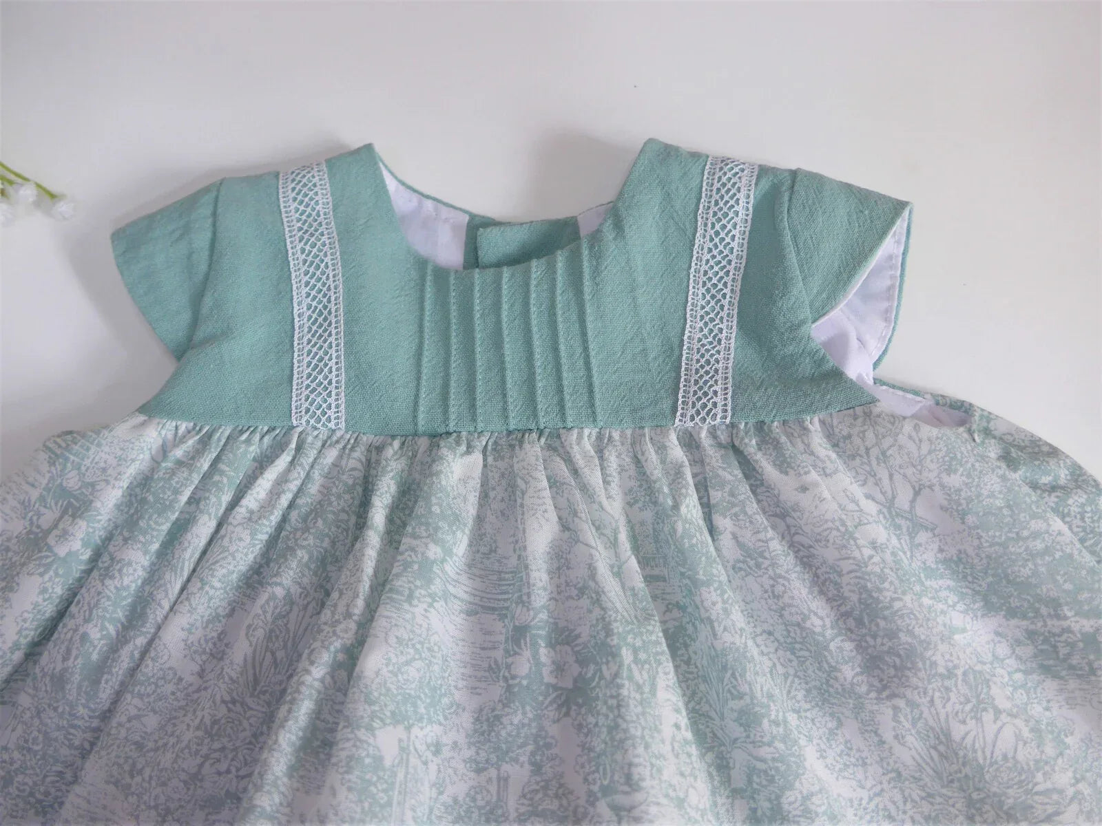 JESUSITO toile VERDE EMPOLVADO "EVELYN" - PARDALETS