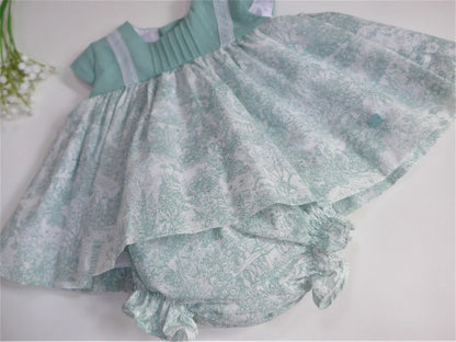 JESUSITO toile VERDE EMPOLVADO "EVELYN" - PARDALETS