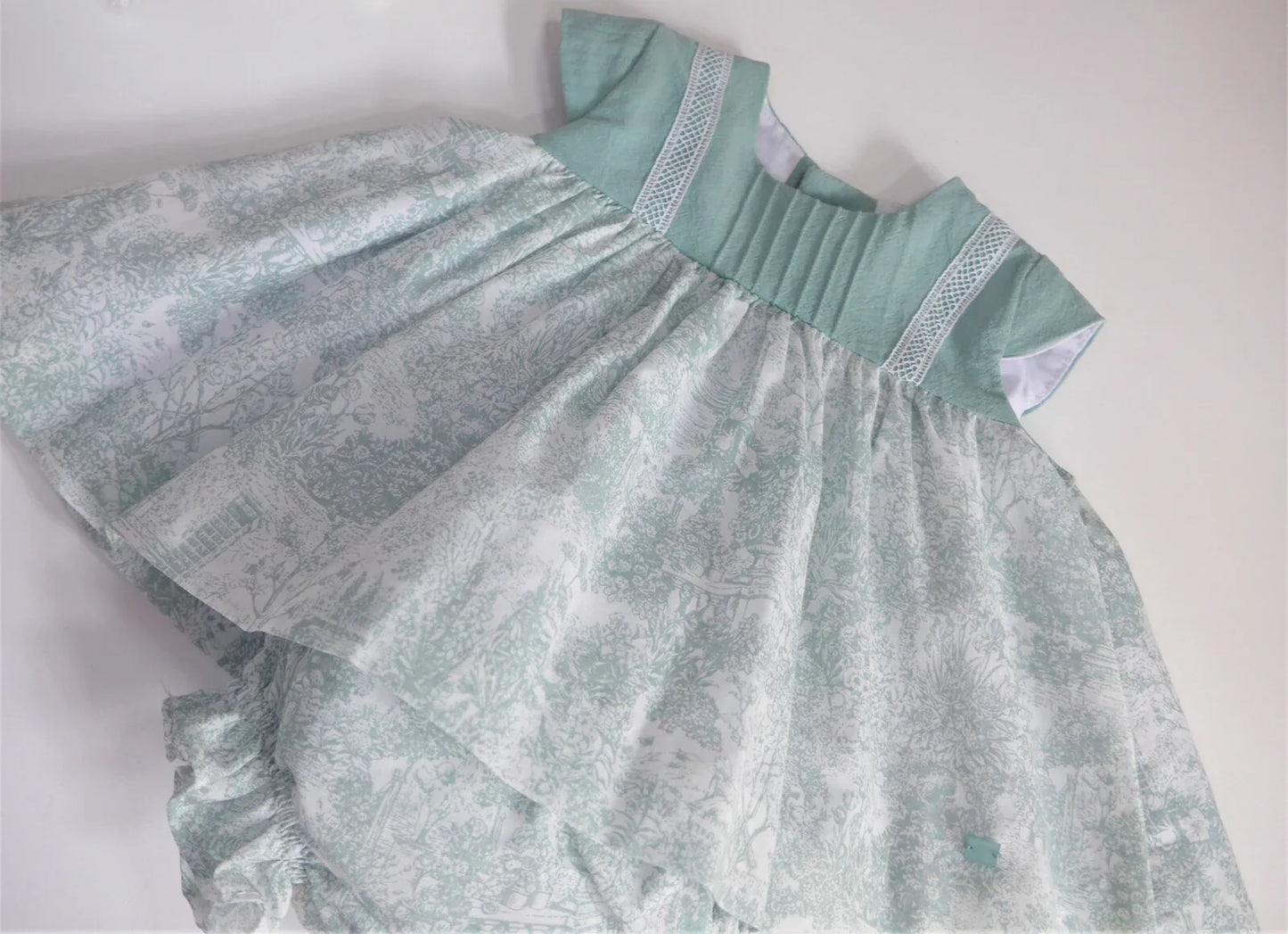 JESUSITO toile VERDE EMPOLVADO "EVELYN" - PARDALETS