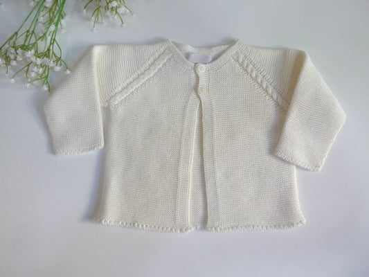 Chaqueta larga algodón beig con 2 botones - PARDALETS