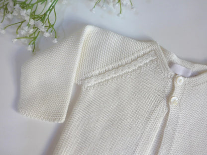 Chaqueta larga algodón beig con 2 botones - PARDALETS