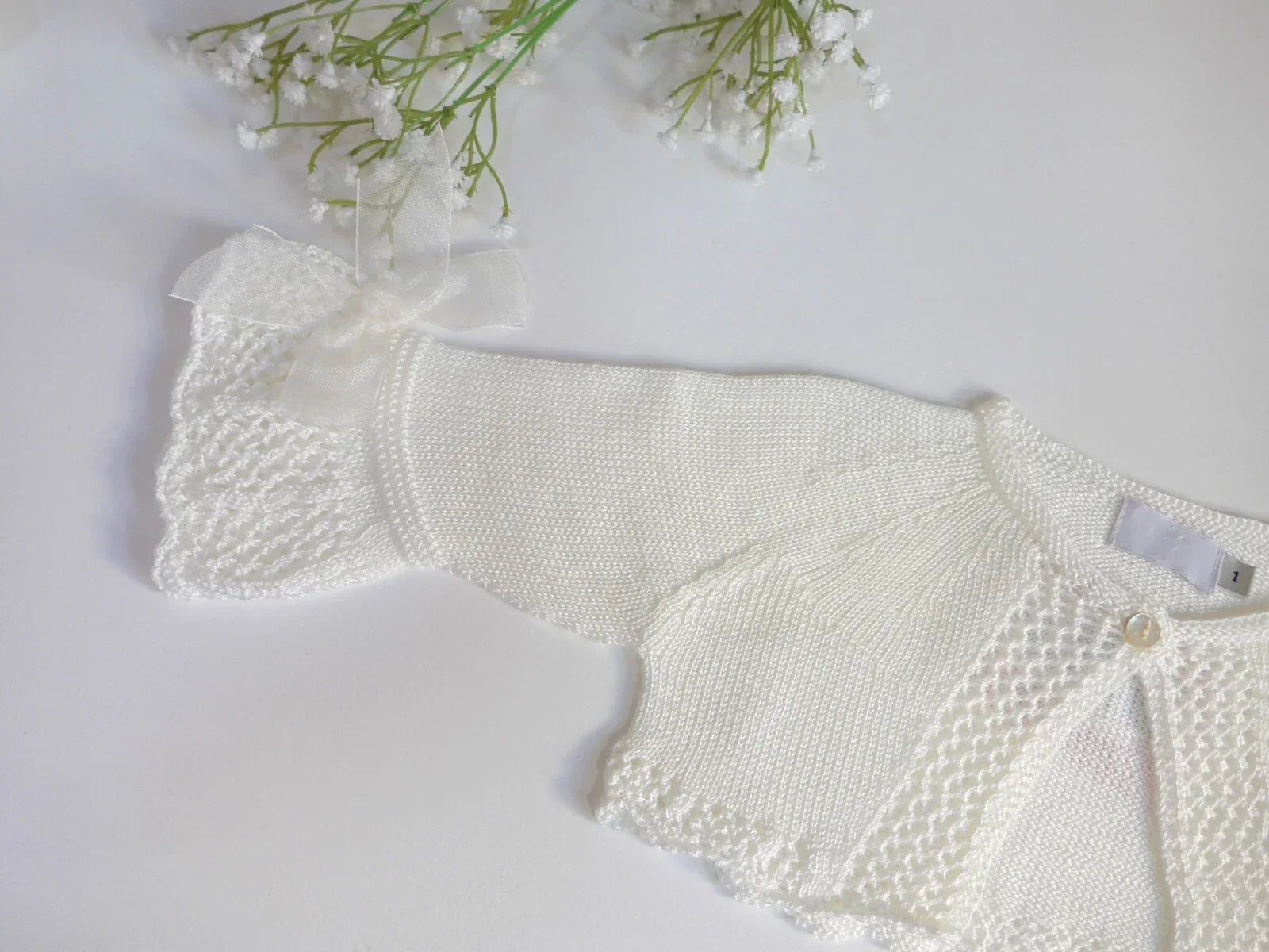 Chaqueta perle crudo con lazos - PARDALETS