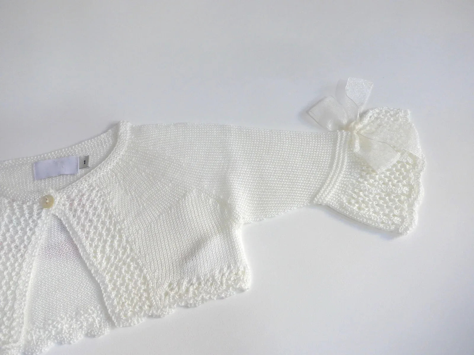 Chaqueta perle crudo con lazos - PARDALETS