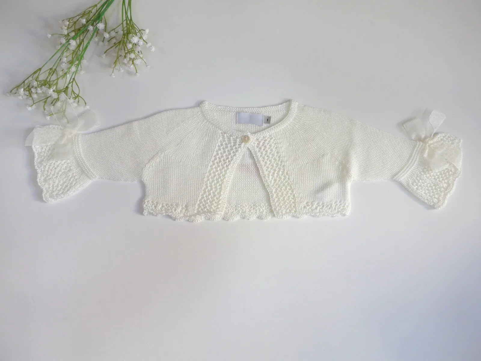 Chaqueta perle crudo con lazos - PARDALETS