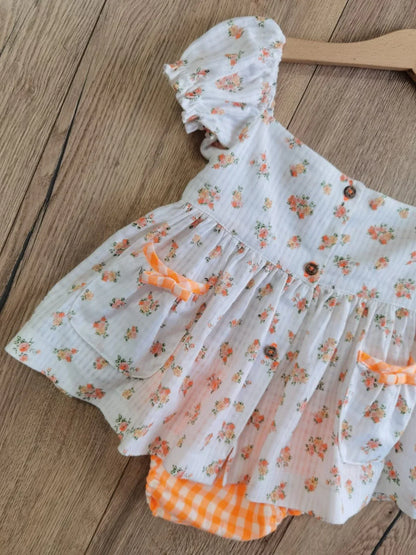 Jesusito estampado flores braguita cuadros "Astrid" - PARDALETS