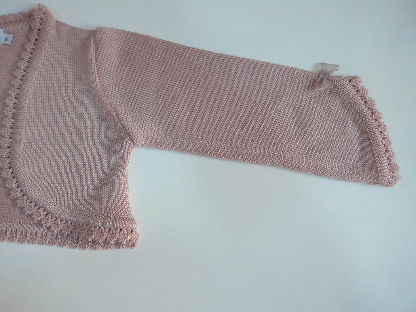 Chaqueta perle rosa empolvado manga francesa - PARDALETS