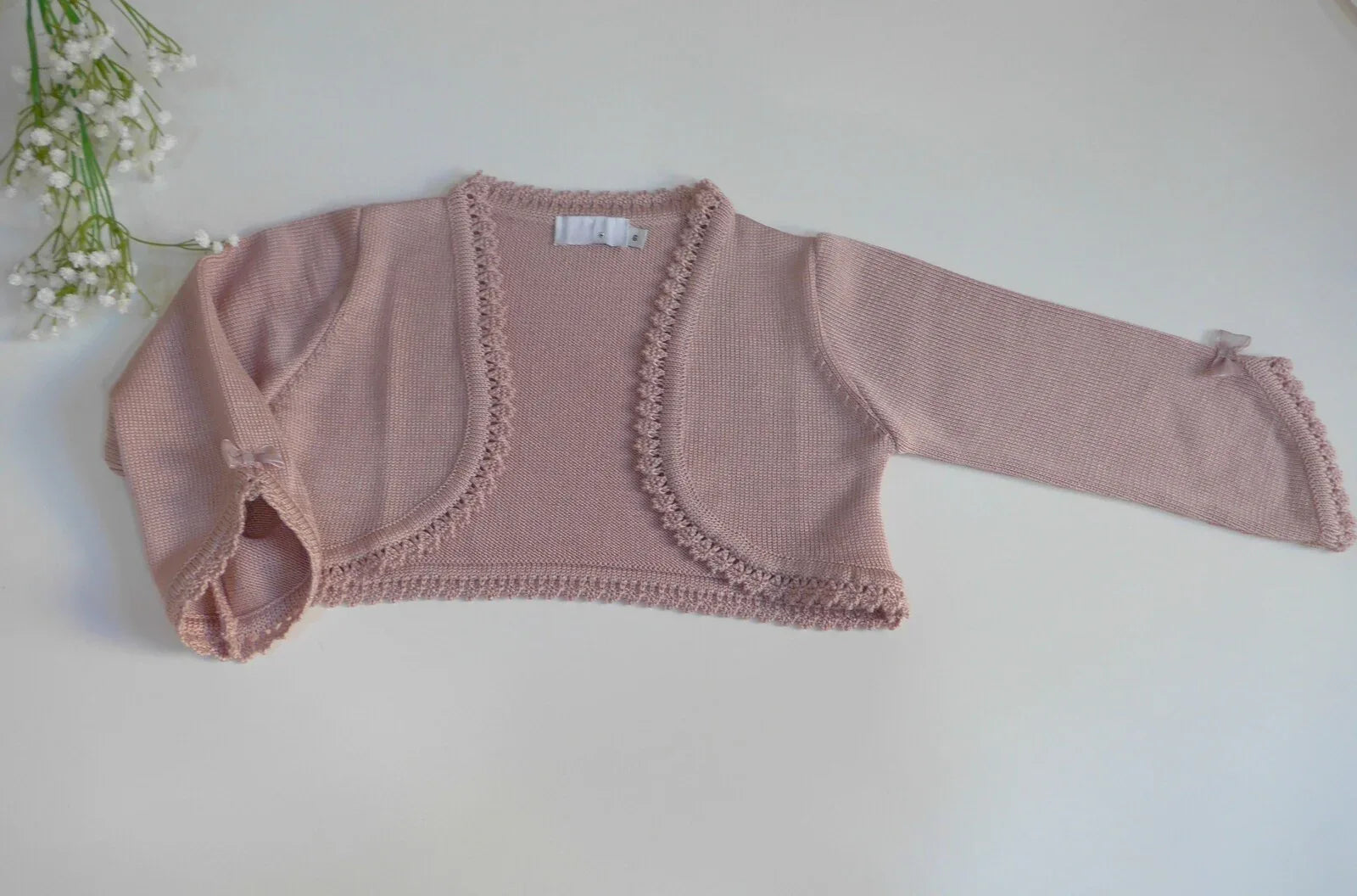 Chaqueta perle rosa empolvado manga francesa - PARDALETS