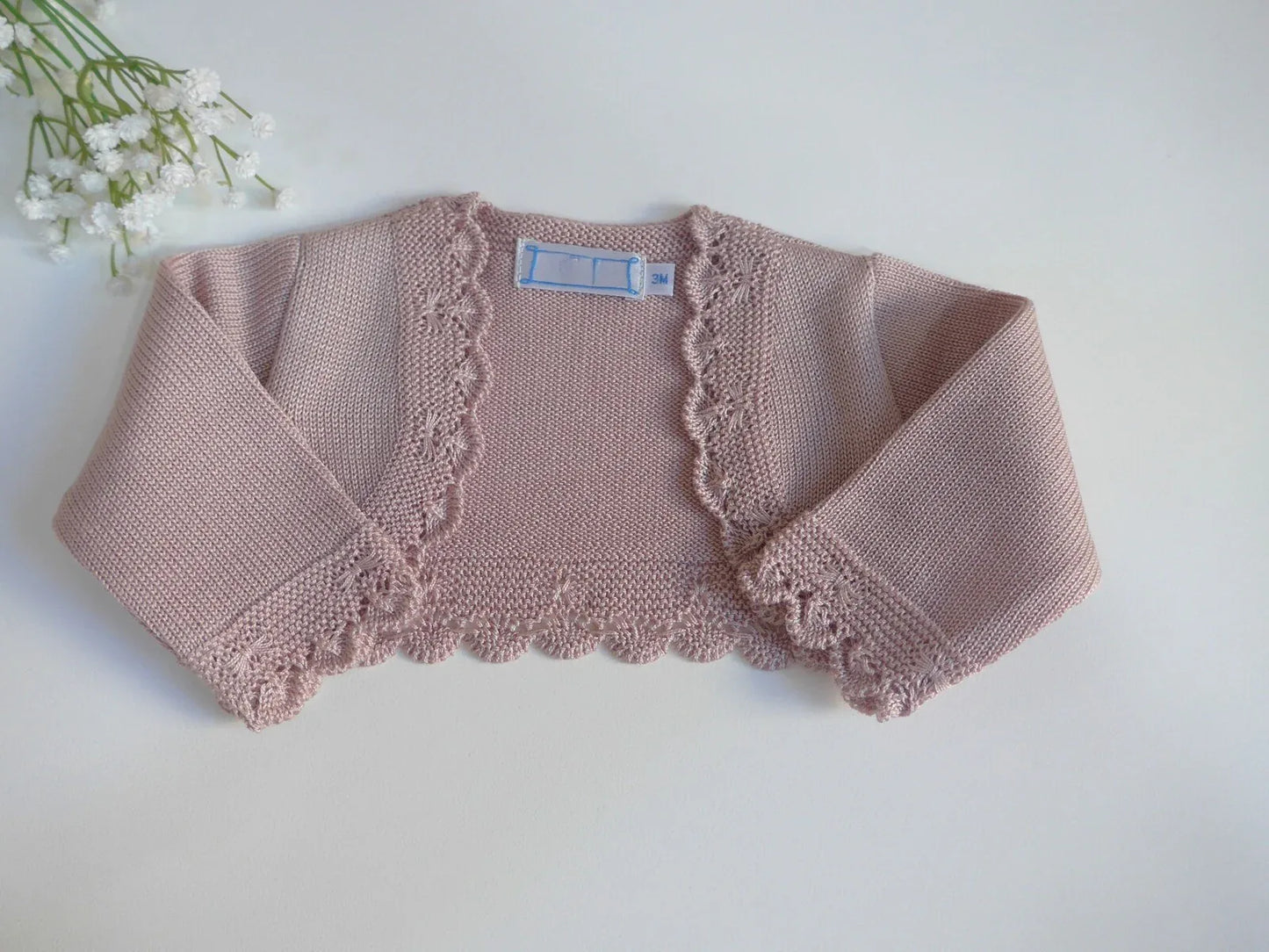 Chaqueta bolero perle rosa empolvado - PARDALETS