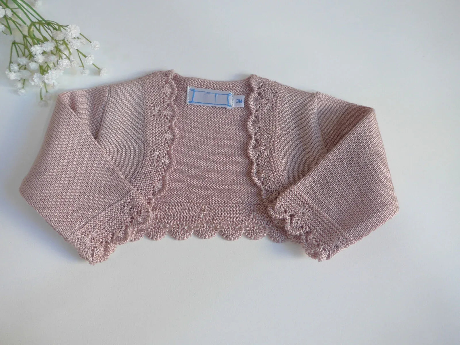 Chaqueta bolero perle rosa empolvado - PARDALETS