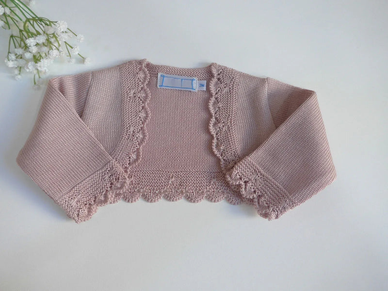 Chaqueta bolero perle rosa empolvado - PARDALETS