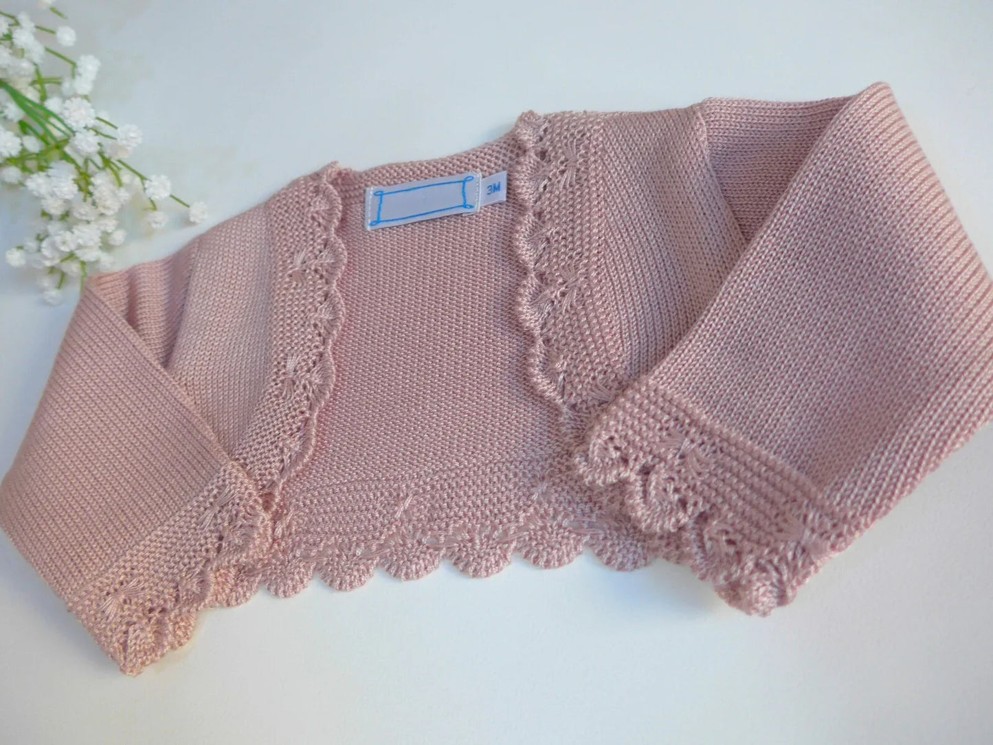 Chaqueta bolero perle rosa empolvado - PARDALETS