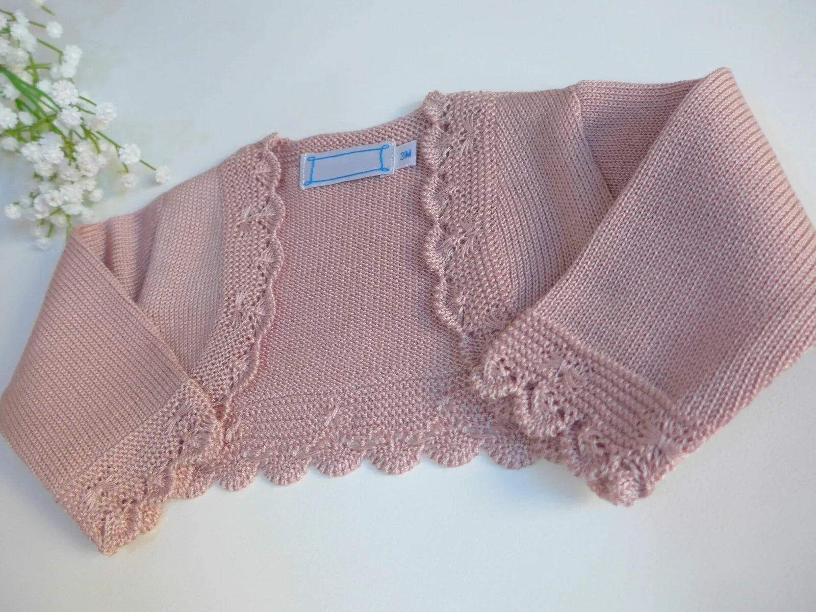 Chaqueta bolero perle rosa empolvado - PARDALETS