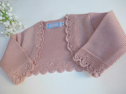 Chaqueta bolero perle rosa empolvado - PARDALETS