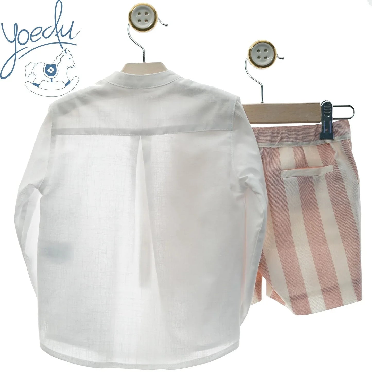 Conjunto camisa y bermuda rayas "Manuela" - PARDALETS