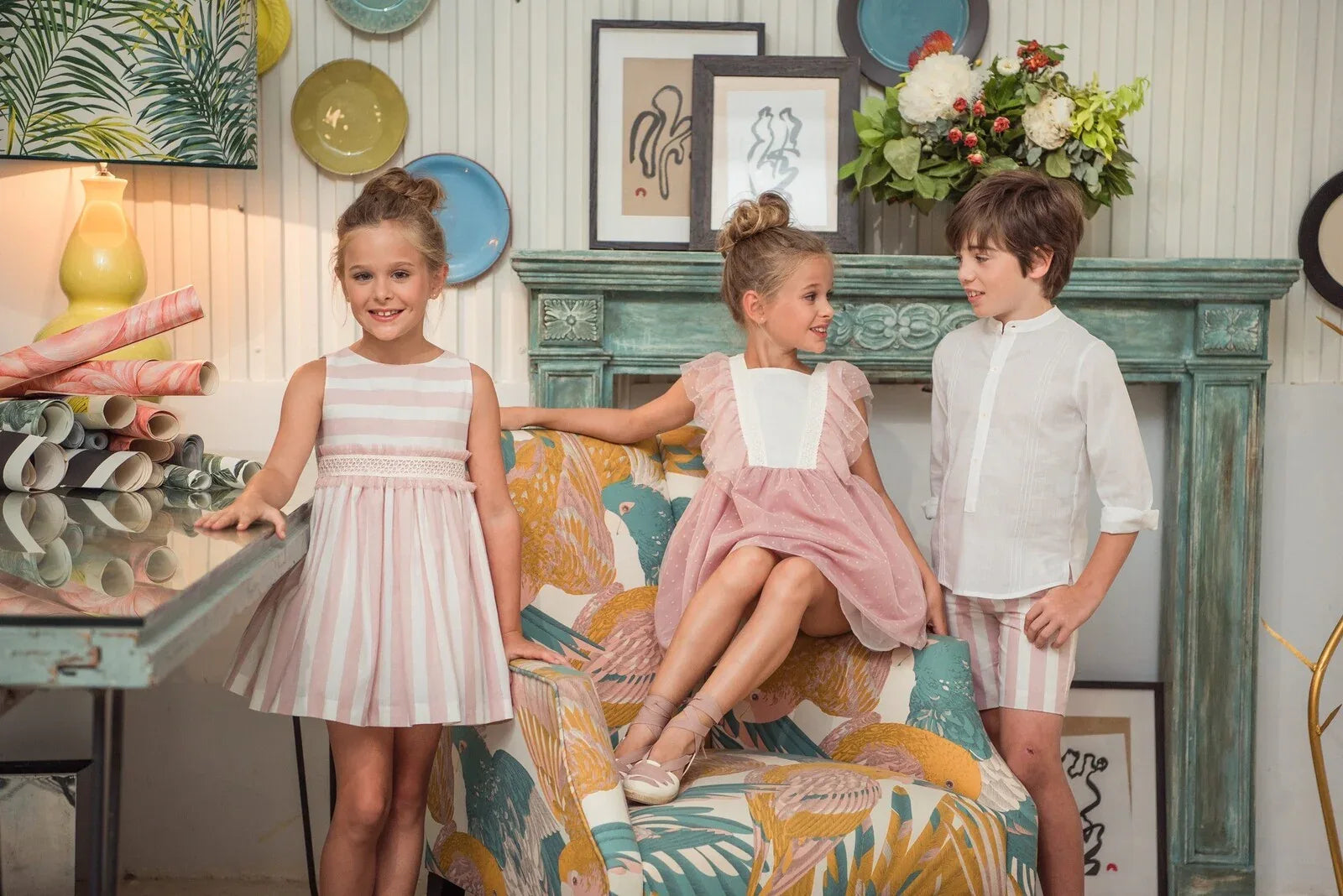 Conjunto camisa y bermuda rayas "Manuela" - PARDALETS