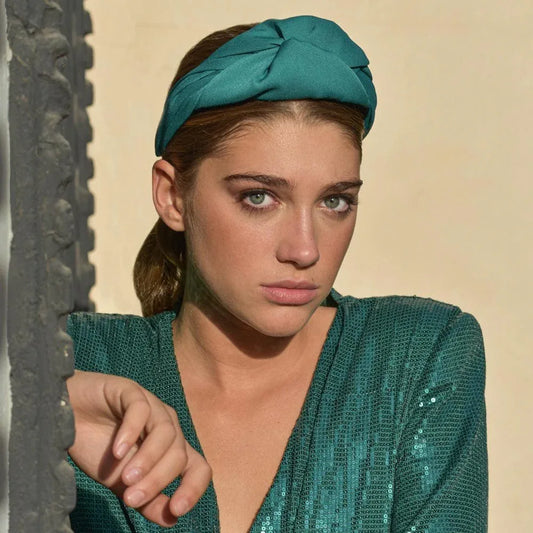 Diadema nudo verde pato - PARDALETS