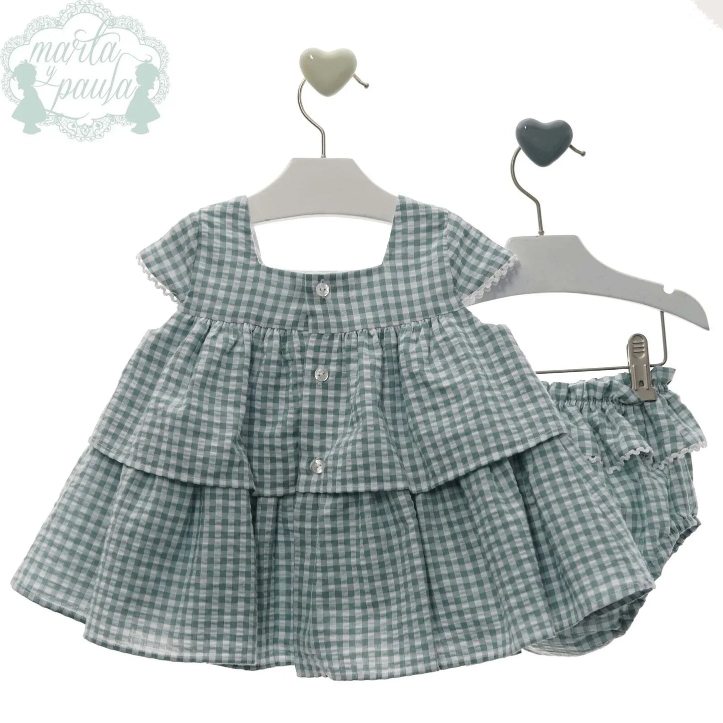 Vestido vichy con braguita "Castañuela" - PARDALETS