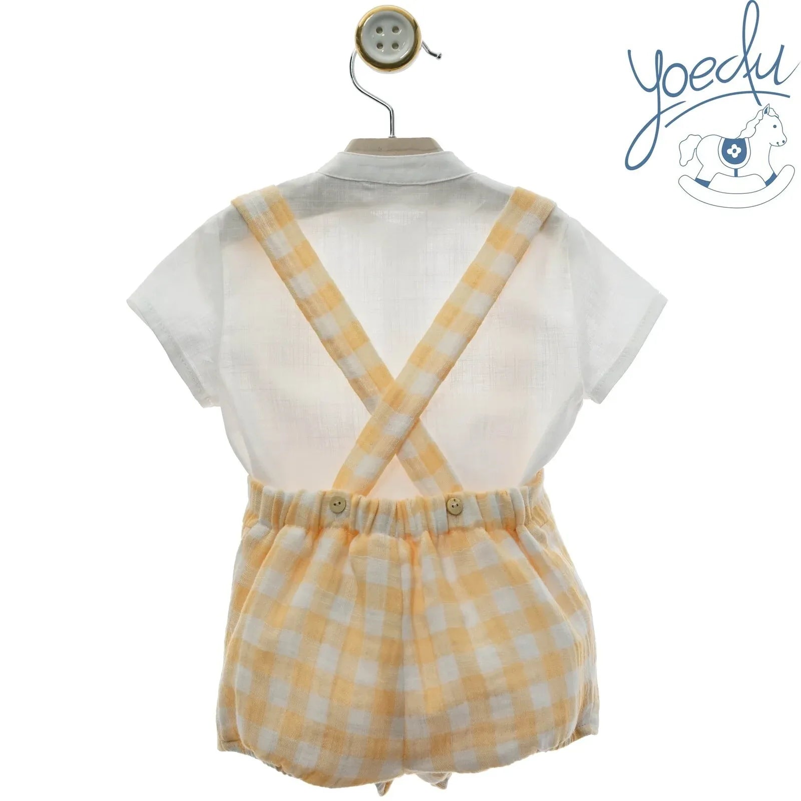 Conjunto short con tirantes cuadros "Carlota" - PARDALETS