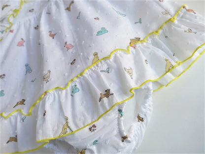 Jesusito plumeti blanco estampado animalitos - PARDALETS