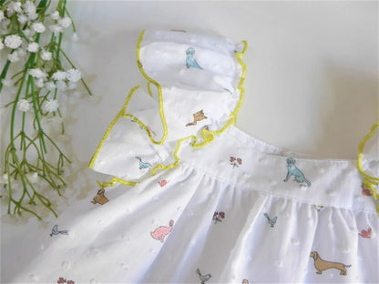 Jesusito plumeti blanco estampado animalitos - PARDALETS