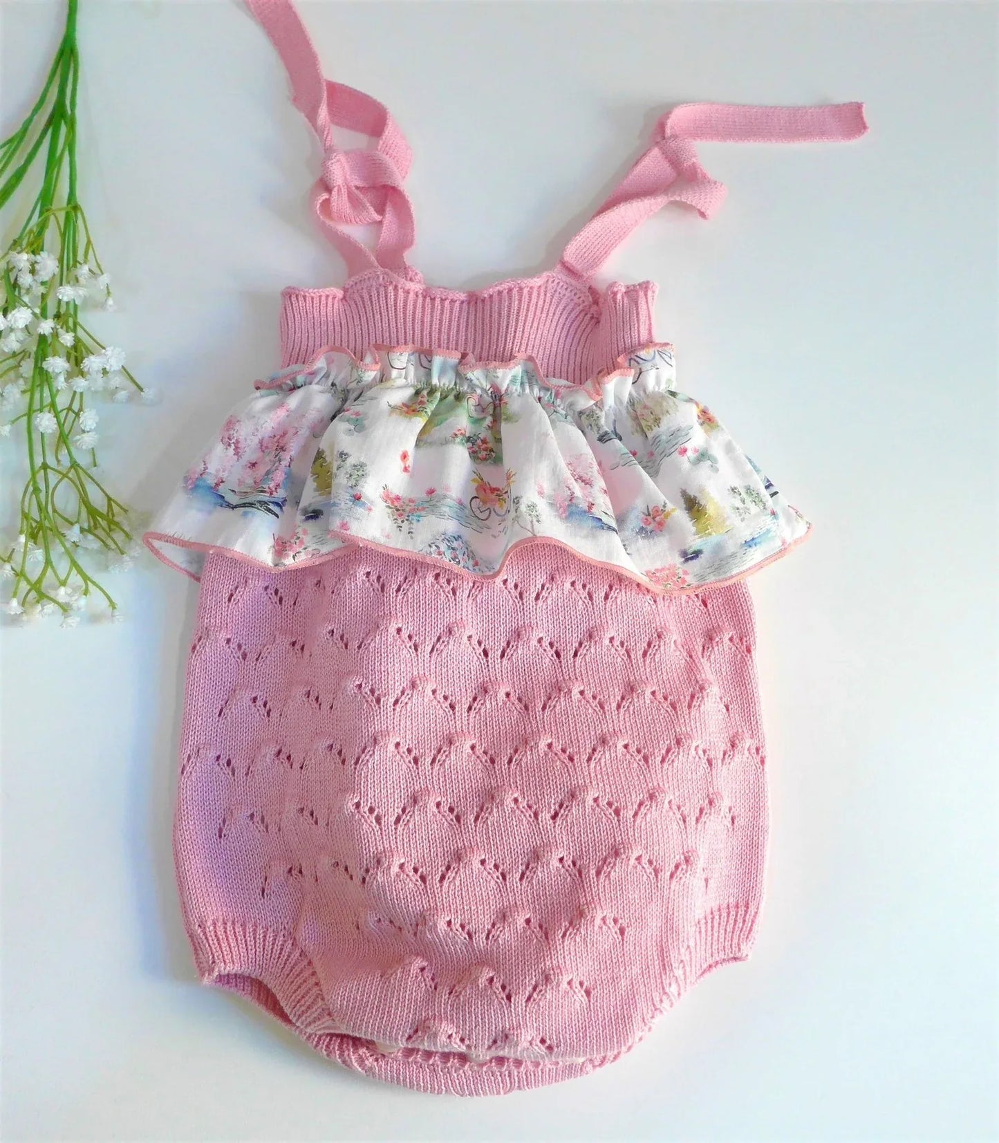 Ranita tirantes rosa con volante - PARDALETS