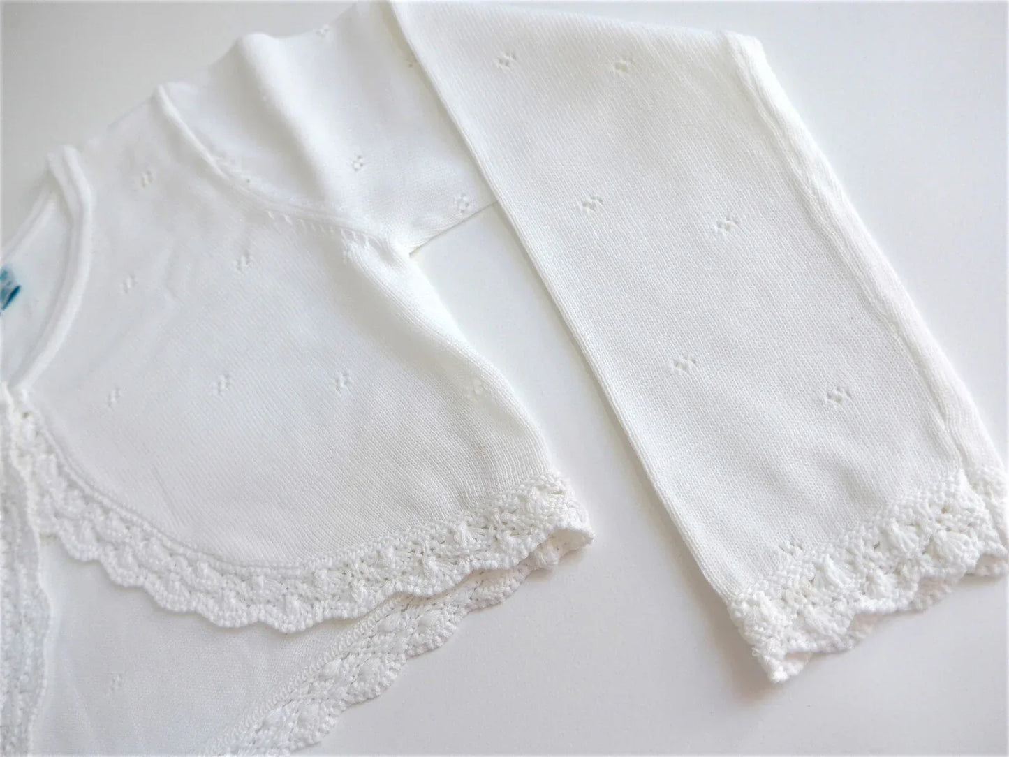 Chaqueta bolero perle blanco caladita - PARDALETS