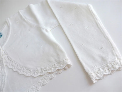 Chaqueta bolero perle blanco caladita - PARDALETS