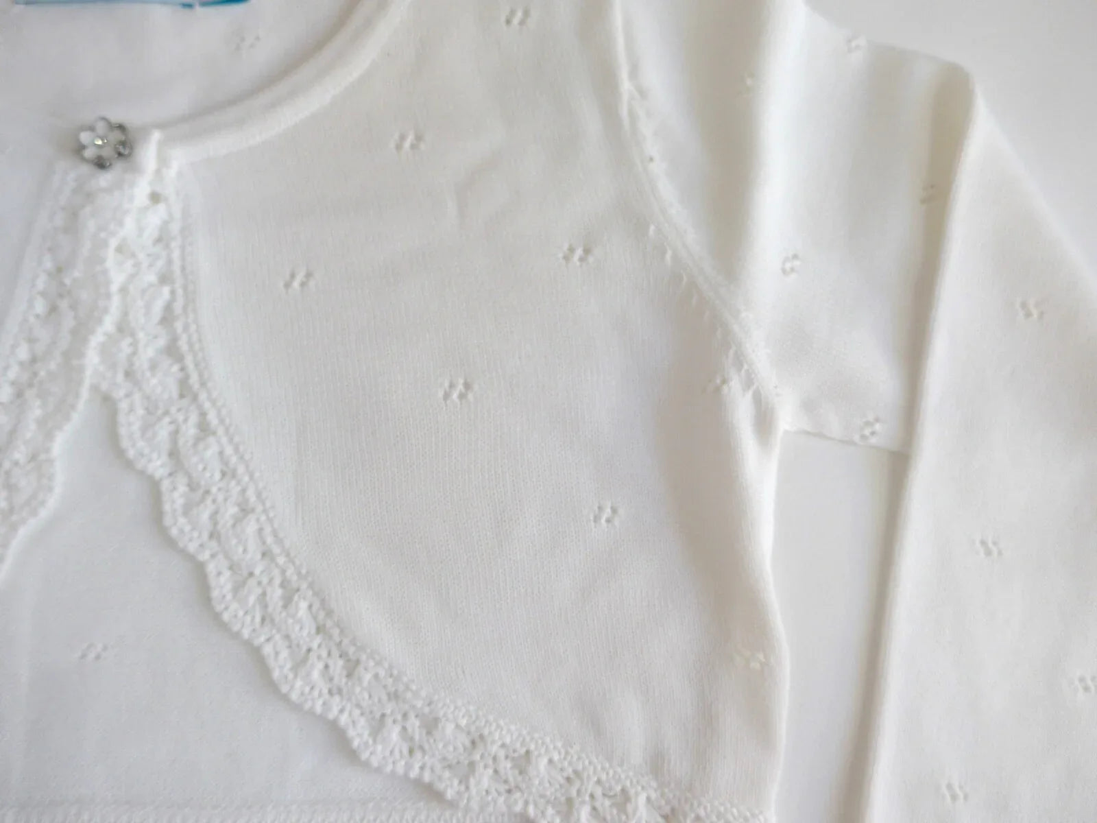 Chaqueta bolero perle blanco caladita - PARDALETS