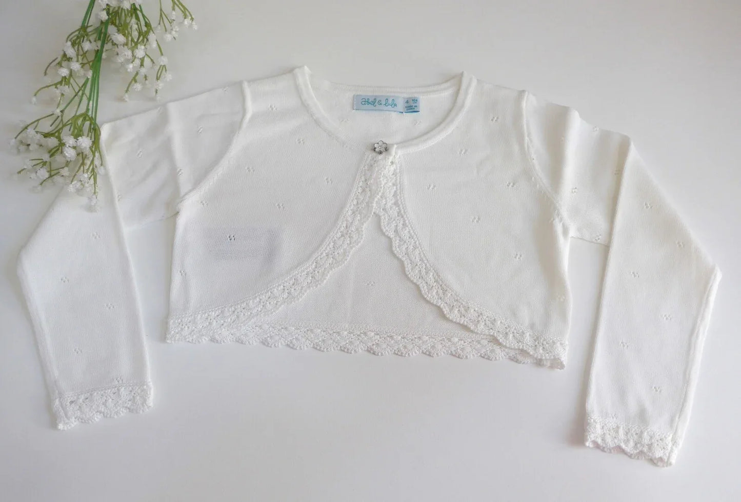 Chaqueta bolero perle blanco caladita - PARDALETS