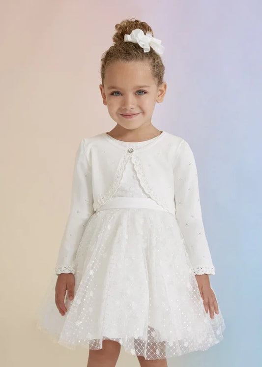 Chaqueta bolero perle blanco caladita - PARDALETS