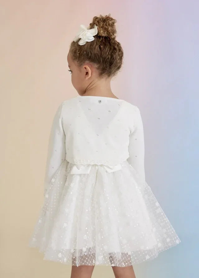 Chaqueta bolero perle blanco caladita - PARDALETS