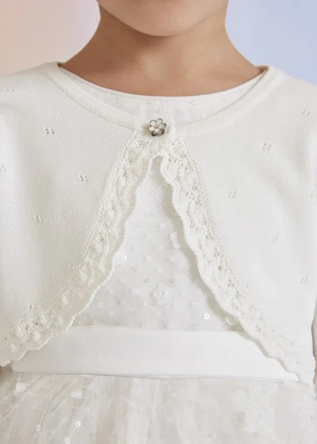 Chaqueta bolero perle blanco caladita - PARDALETS