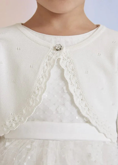 Chaqueta bolero perle blanco caladita - PARDALETS