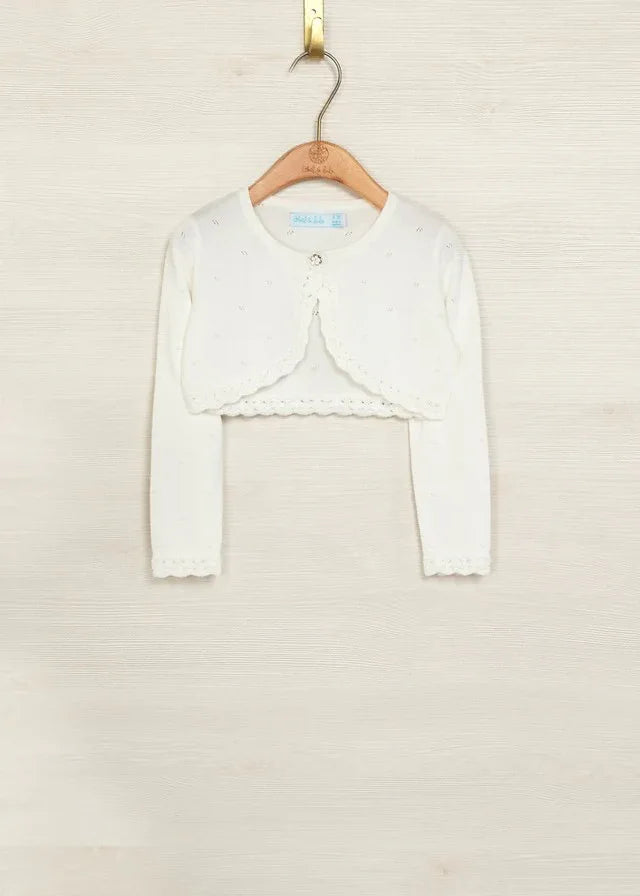 Chaqueta bolero perle blanco caladita - PARDALETS