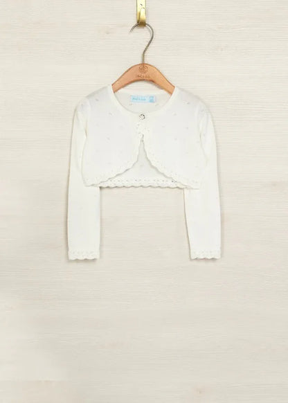 Chaqueta bolero perle blanco caladita - PARDALETS